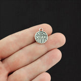 BULK 25 Vote Charms Antique Silver Tone - SC576 Charms