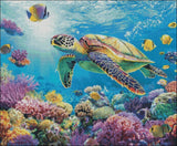Young Green Sea Turtle - Counted Cross Stitch Kits Needlework Embroidery DIY Model
