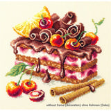Magic Needle Zweigart Edition counted cross stitch kit "Cherry Cake", 17x17cm, D Model