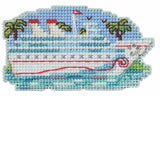 Winter Cruise Cross Stitch Ornament Kit Mill Hill 2025 Winter Holiday Model