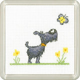 Heritage counted cross stitch kit Aida "Flutterby", CGFB1584-A, Coaster size 7,5 Model