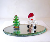Iris Arc Mini Santa with Red Hat and Rainbow Christmas Tree w/Display Mirror Model
