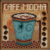 DIY Mill Hill Cafe Mocha Coffee Mug Cup Button Bead Cross Stitch Picture Kit Model