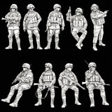 1/35 Modern Special Forces 9 Soldier Resin Figures Set 50mm Unpainted Model