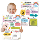 12pc First Day Last Day Back to School  Photo Prop Card Stock Board Sign 14x10 Model