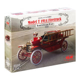 ICM 24004 car plastic models kit Scale 1:24 Model T 1914 Firetruck, American car Model