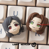 Final Fantasy VII Tifa Lockhart Key Cap Resin Layered Drip Gel Artisan Keycaps Model