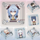 Anime Genshin Impact Team Ganyu Novel Transparent Cute Keycaps for MX Keyboard Model