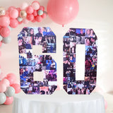 77cm Giant Photo Number DIY Kit | Custom Birthday Decoration | UK Made Model