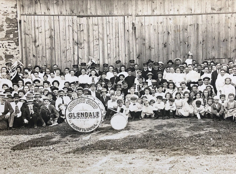 Glendale Pennsylvania PA Citizens Band Antique Board Mounted Photograph #2 Model