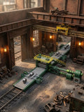 Ho Scale, Mill, Iron And Steel Kit, Green In  Color. 3d Printed. Model