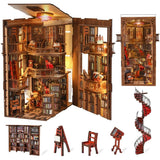 DIY Miniature Dollhouse Booknook Kit with LED Light Model