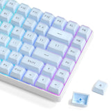 Blue Jelly Shine Through Keycaps OEM Profile 113 Key PBT Custom Set Kit Model