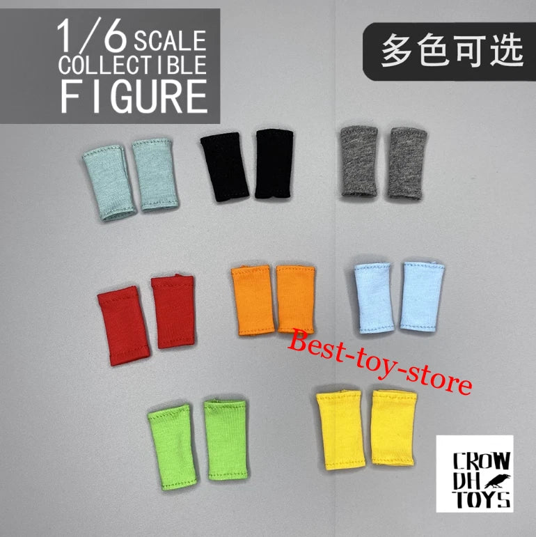 2 Pair  CROW DH TOYS 1/6 Scale Ankle Cuff Socks Model for 12''Action Figure Body Model