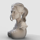 Beauty Woman Bust 1/16 3D Print Model Kit Unpainted Unassembled GK Model