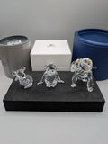 Lot of 3 Swarovski Crystal Primates & Wildlife Figurines: Koala, Chimp, Monkey Model