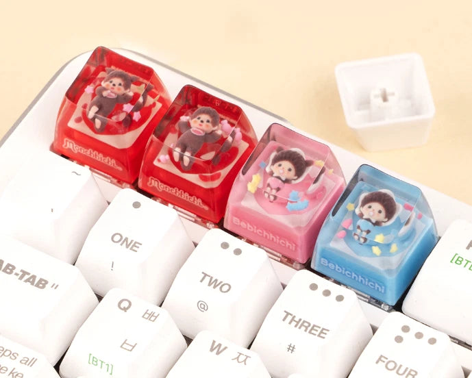 Royche Monchhichi Bebichhichi Resin Keycap Mechanical Keyboard Korea Exclusive Model