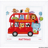 Vervaco Counted cross stitch kit Safari bus, DIY Model