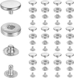 10mm Snap Fastener Stainless Steel Press Stud Cap 15set Silver Model