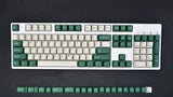 Doubleshot Green White Keycap set PBT for 64 68 84 96 98 layout keyboard Model