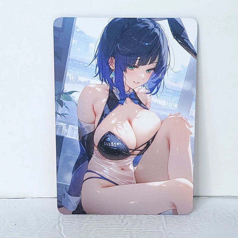 Yelan Double Sided Cake Waifu Card Anime Girl Wall Art Oversized Board A5 Model
