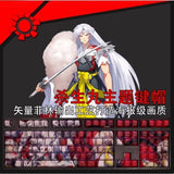 Inuyasha Sesshoumaru PBT SublimationTransparent Classic Anime Creative Keycaps Model