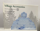Department 56 Village Collection Accessories Ice Castle Sign Lit Figurine Model