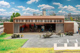 Faller 144111 HO Scale Military Hangar with Helicopter Kit Model