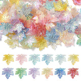 100pcs Transparent Acrylic Pendants, AB Color Maple Leaf Charms for DY Crafts Charms
