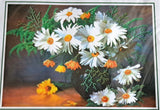 DIY 3D Ribbon Stitch Embellished Embroidery Kit - Daisy Flowers R005 Model