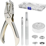 200 Pieces Stainless Steel Snap Fastener Kit with 15mm Snap Cap Diameter, Includ Model