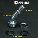 DIY Turbo Oil Return Drain Pipe Adapter Fitting Kit 45Deg 5/8" Barb Oil Pan Sump Model