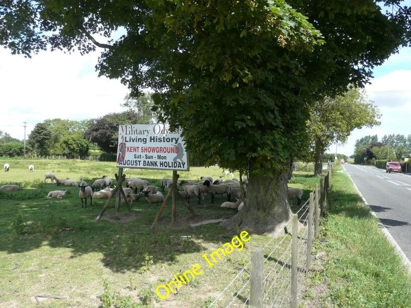 Photo 6x4 Notice-board advertising Military Odyssey Selsted At the Kent S c2013 Model