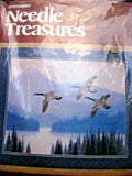 Needle Treasures Stitchery Crewel Embroidery Kit Canada Geese in Flight Model