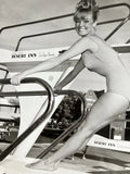 Orig 1960s Press Photo Las Vegas Desert Inn Woman On Diving Board Swimsuit 1966 Model