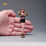 1/18 1/24 1/43 1/64 Miniatures PU Jacket Shorts Girl Scene Props Figure For Car Model