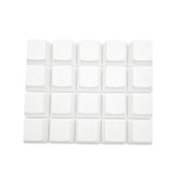 20 PCS OEM Profile White Blank Keycaps PBT Material 1U R4 For MX Switches Model