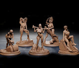 Resin Wasteland Mechanic Girl 5 figs Unpainted Model