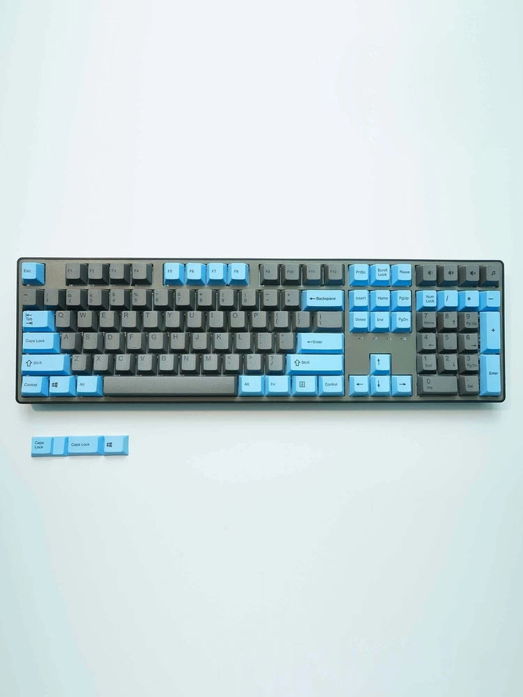 108 Keys Blue Grey Dye Subs PBT Keycap Cherry Profile For Ducky Keyboard Model