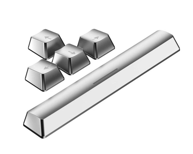 Silver Accent Key Cap Pack Arrow Keys and Spacebar Replacement Accessories NEW Model