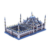 3D Metal Puzzle Blue Mosque Building Model DIY Toys Adult Creativity Gift Model