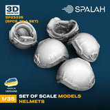 Helmets (5 pcs.) Scale Model Kit for Diorama 1:35 Spalah SP23335 Model
