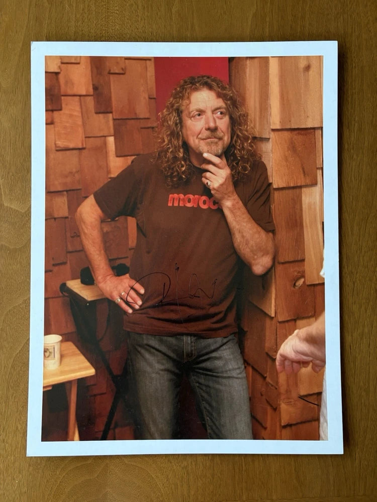 Robert Plant Signed 11x15 Photo on Board, Autograph  - Led Zeppelin Model