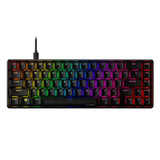 65-inch Compact RGB Mechanical Gaming Keyboard with Red Switches, Black Model