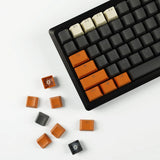 Reversed Carbon Miami PBT Keycaps Double Shot Shine Through Backlit MX Model