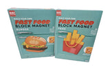 Block Teck FAST FOOD BLOCK MAGNET Burger & Fries Building Kits New Sealed Model