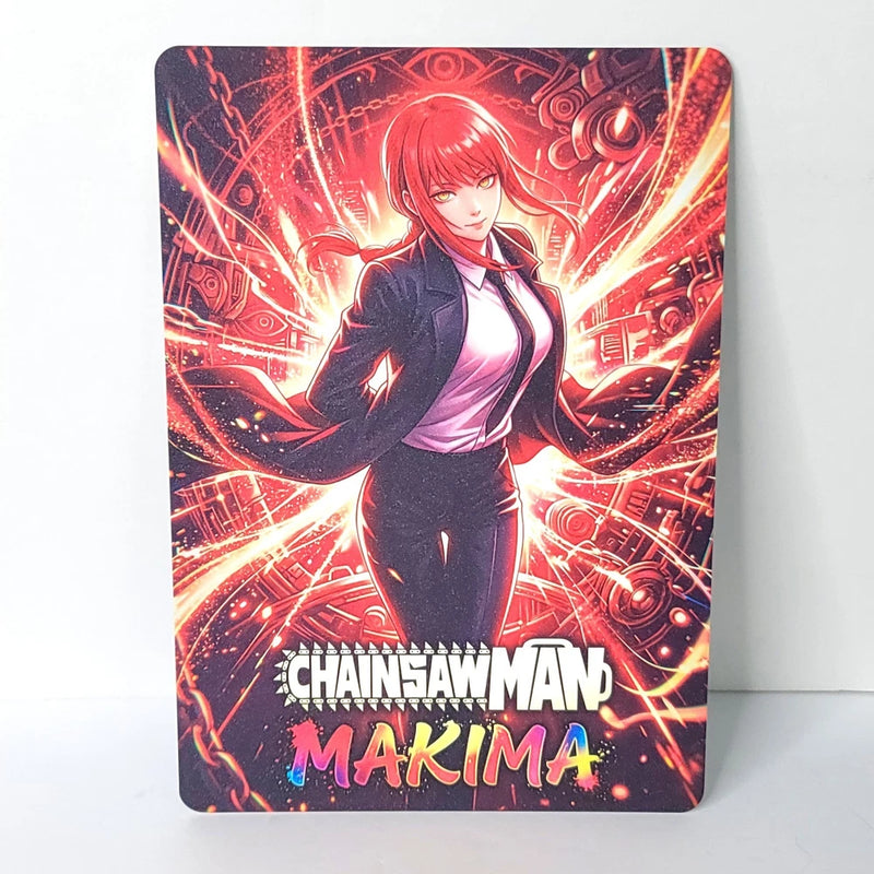 Makima Chainsaw Man Waifu Card Anime Girl Wall Art Oversized Board A4 Model