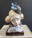 Lladro Pensive Clown with Stand Cabeza de Payaso Retired & Original Box Model