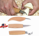 3Pcs DIY Wood Craft Carving Knife Whittling Hook Cutter Carpenter Tool Set Kit Model
