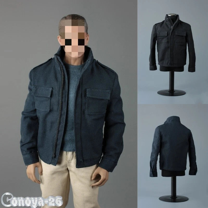 X009 1/6 Male Workwear Jacket Zipper Coat Model Fit 12 '' Soldier Figure Body Model